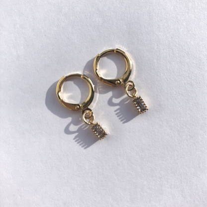 Grace Diamond Huggie Earrings