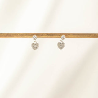 Valerie Evil Eye White Zircon Embellished Dangle Studs [PRE-ORDER]