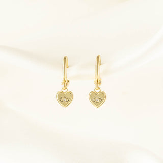 Valerie Evil Eye White Zircon Huggie Earrings [PRE-ORDER]