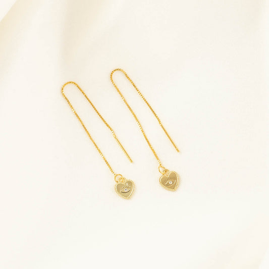 Valerie Evil Eye White Zircon Threaders