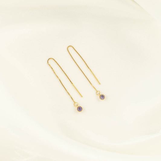 Violette Purple Zircon Threaders