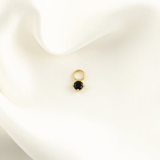 Wren Black Zircon Charm