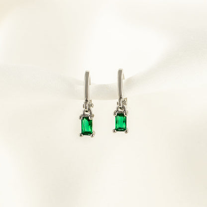 Zara Emerald Huggie Earrings