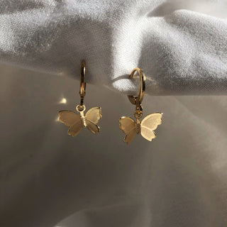 Gold Butterfly Earrings